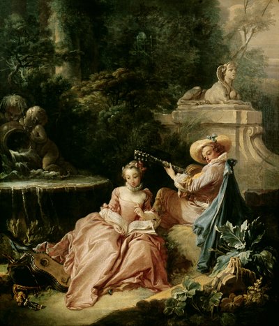 A lição de música, 1749 de François Boucher